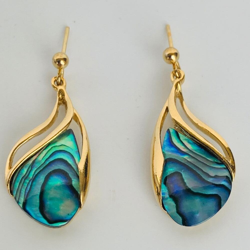 Ariki Gold Paua Shell Earrings